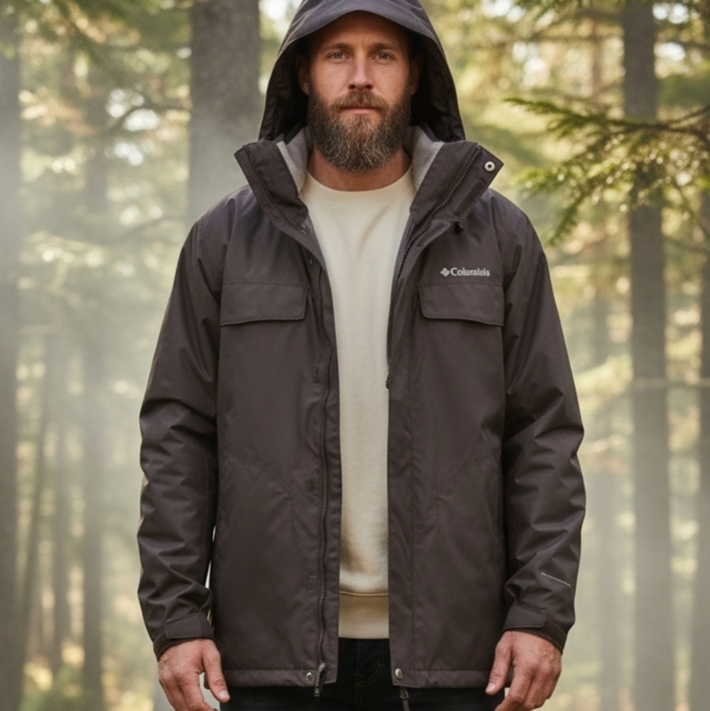 Columbia Black Omni-Tech 2 Layer Jacket 2XL